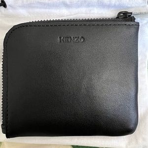 KENZO Real Leather Black Wallet